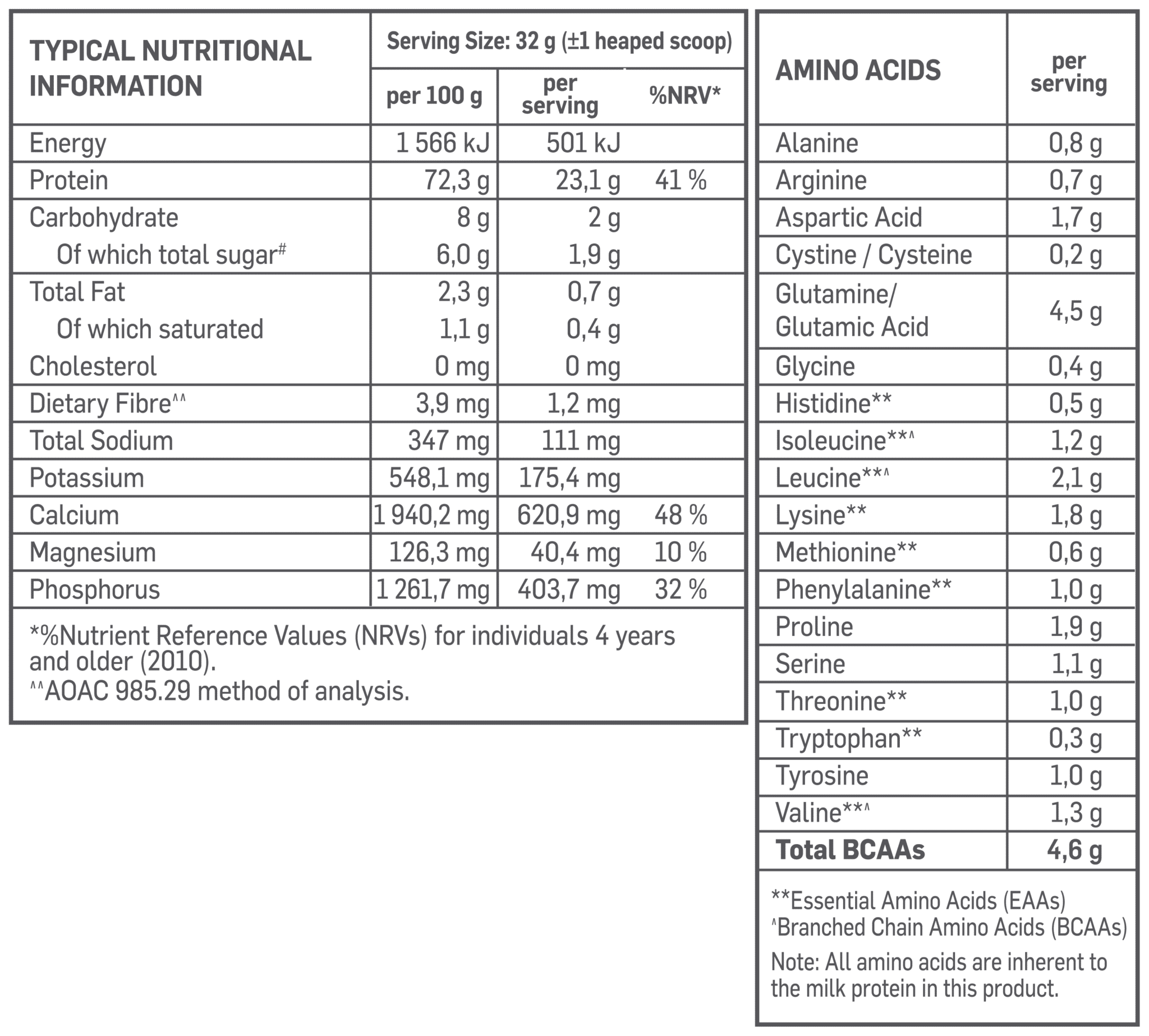 Biogen Night Feed Casein Protein Choc Brownie Nutri-table - 800g