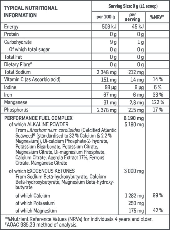 Biogen Alkaline BHB Unflavoured Nutri-table - 180g