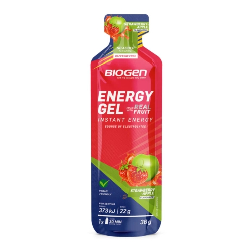 Biogen Real Fruit Based Energy Gel Strawberry Apple - 36g