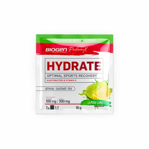 Biogen Hydrate Powder Sachet Lemon Lime - 16g