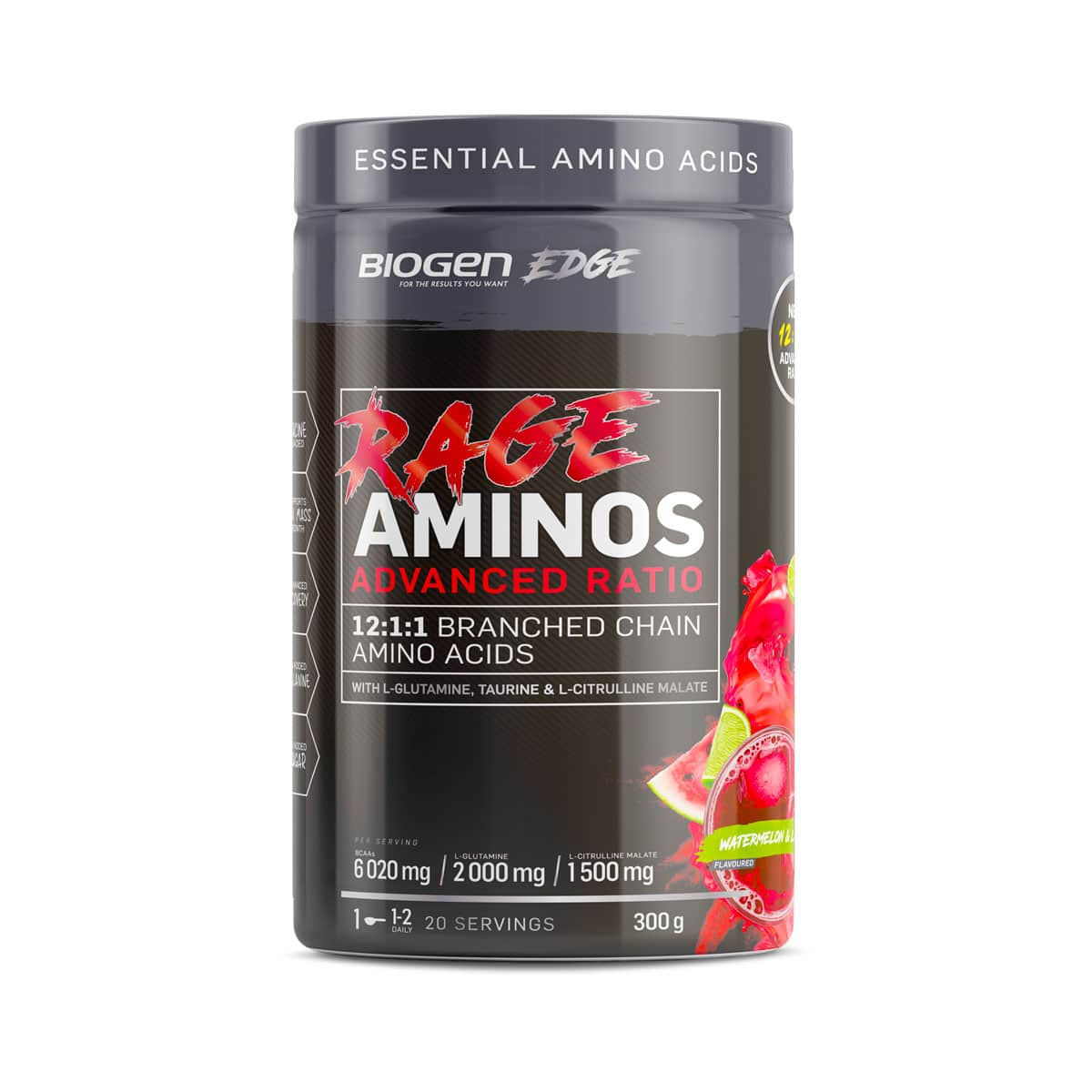 Rage Amino's 12:1:1 Watermelon & Lime - 300g