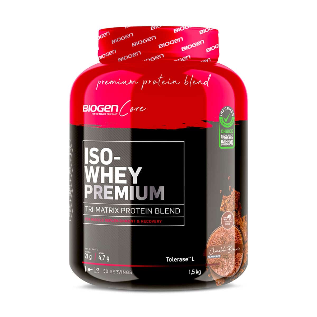 Biogen Iso Whey Premium Choc Brownie - 1.5kg