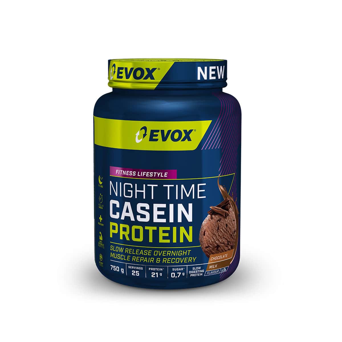 Evox Night Time Casein Protein Chocolate - 750g