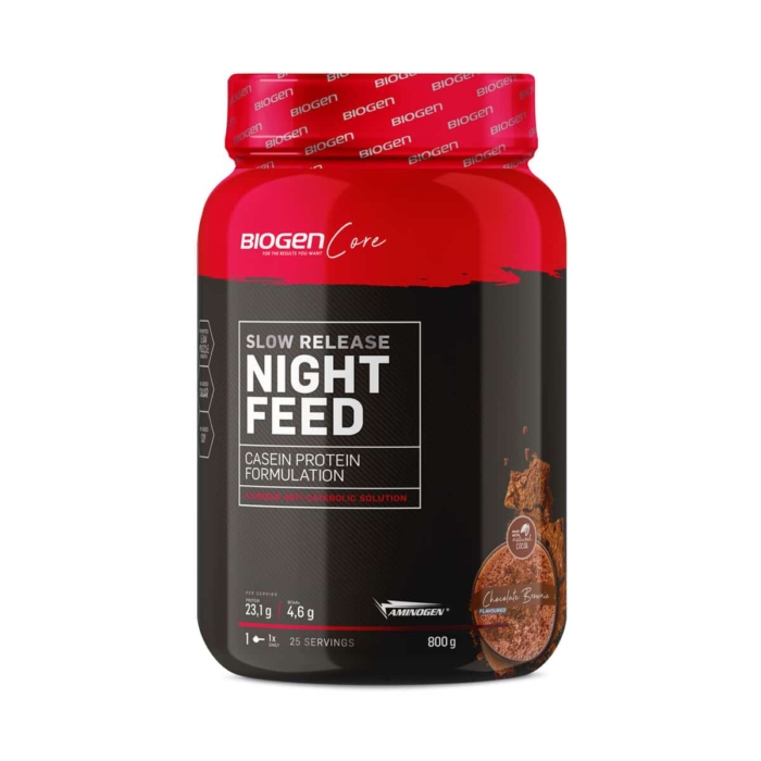 Biogen Night Feed Casein Protein Chocolate Brownie - 800g